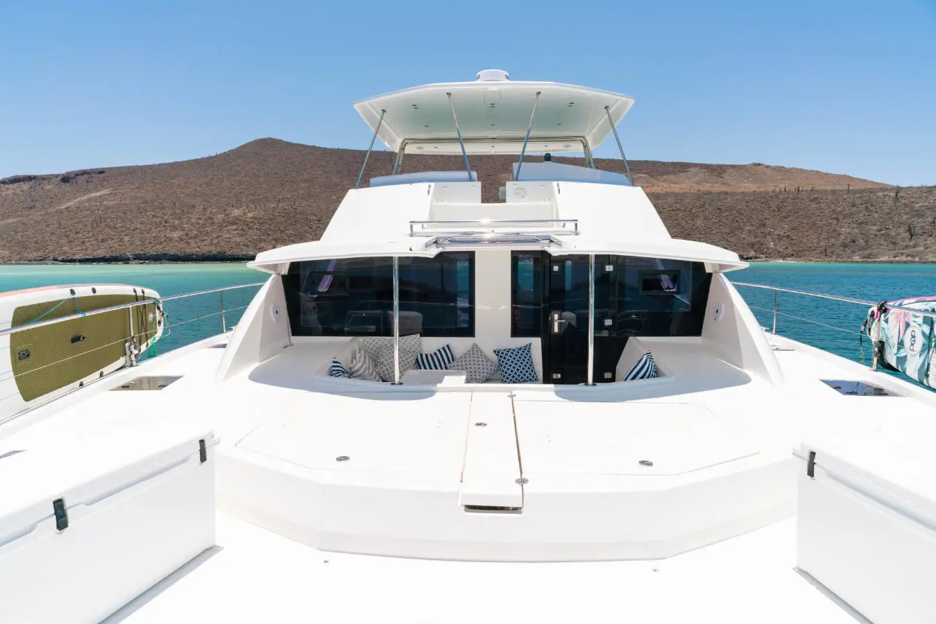 Vista de el mar turquesa en Isla Espiritu Santo